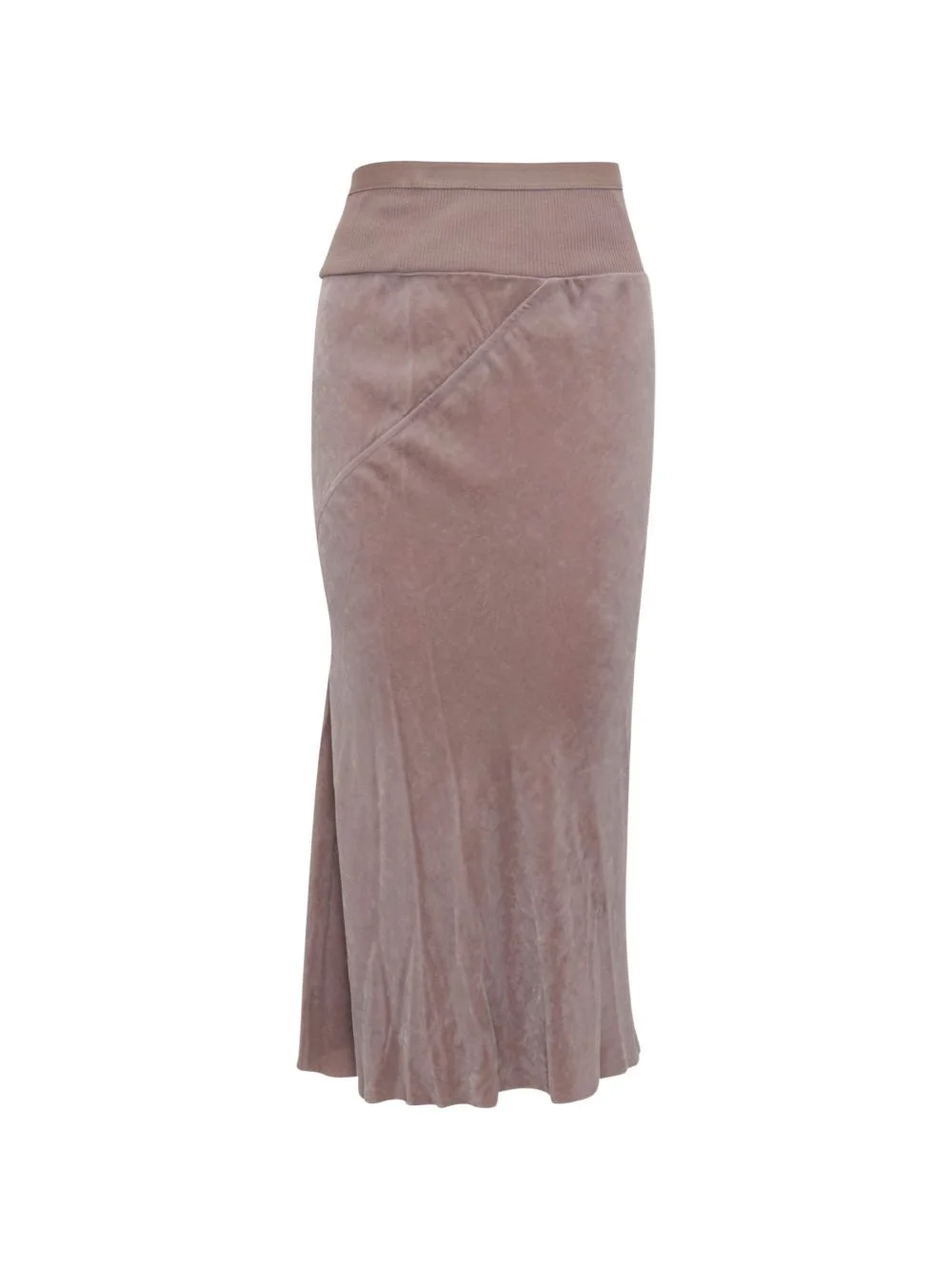 bias-cut velvet midi skirt - 1