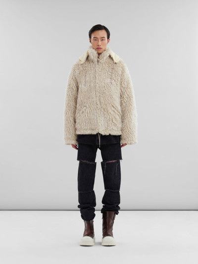 Marni OAT SHAGGY JACKET WITH DETACHABLE HOOD outlook