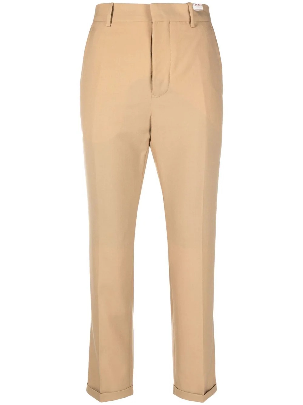 mid-rise straight-leg trousers - 1