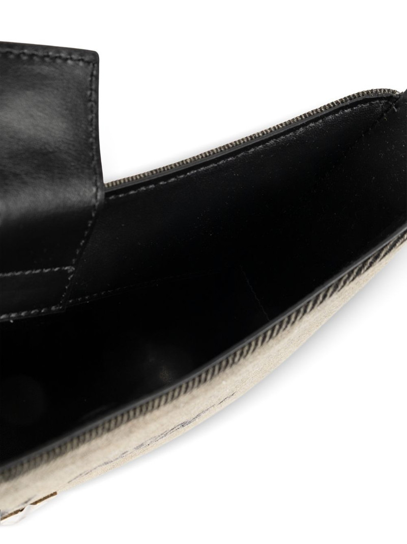 Jitney Quote zipped shoulder bag 5