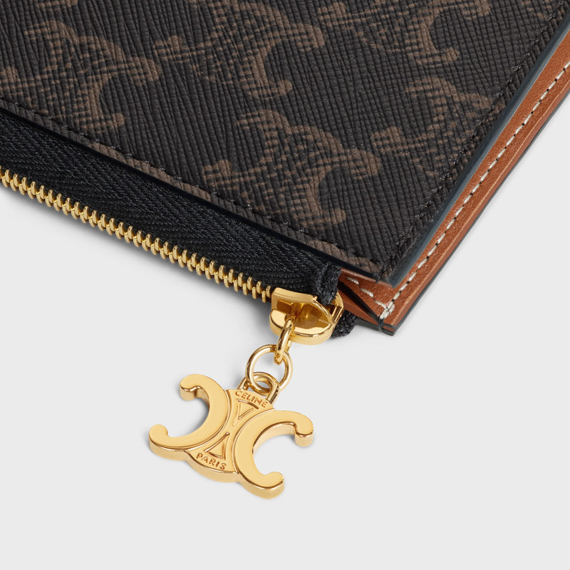 THREE POUCHES SET TRIOMPHE CHARMS IN TRIOMPHE CANVAS & GRAINED CALFSKIN 6