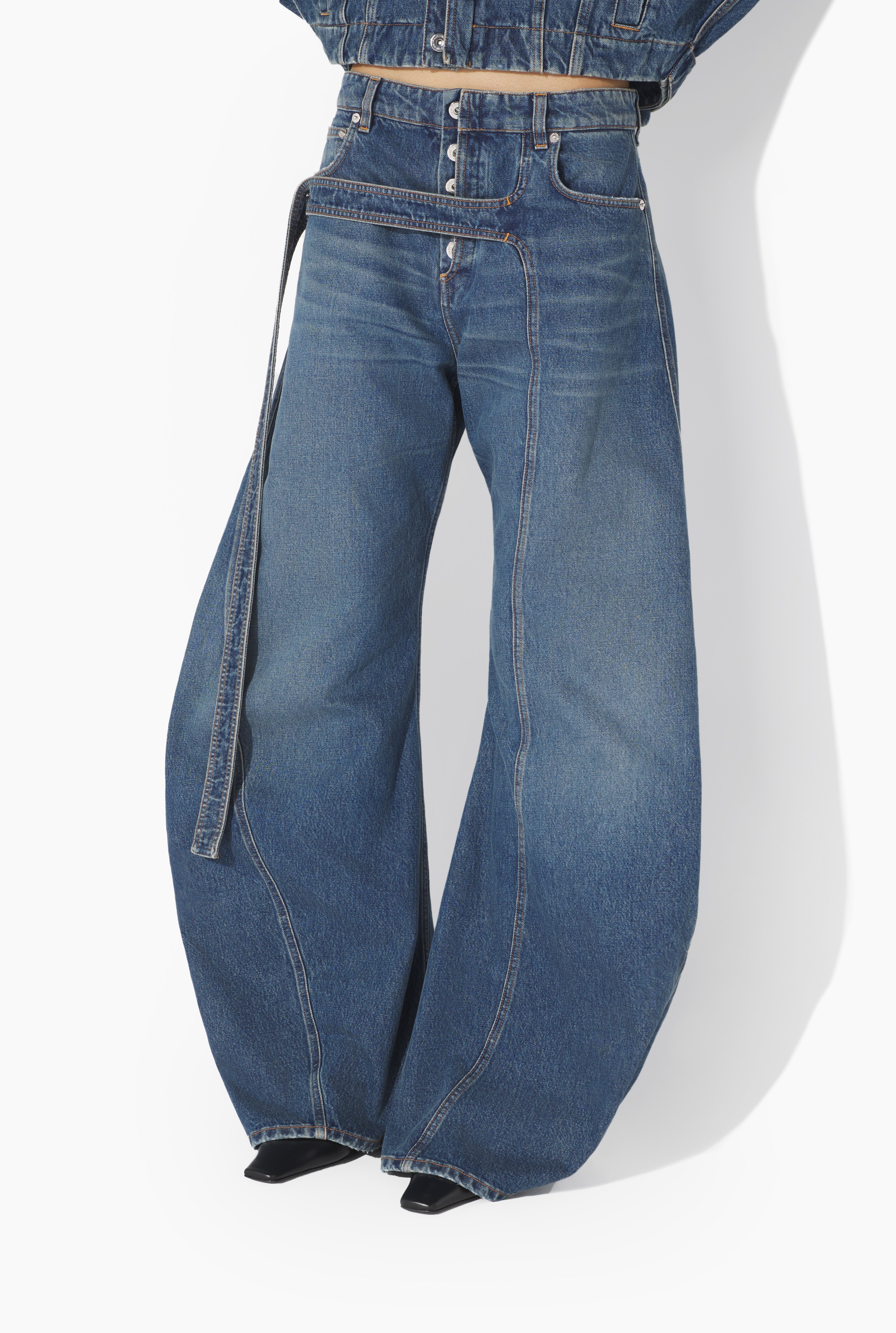 THE BLUE DENIM STRAP JEANS - 3