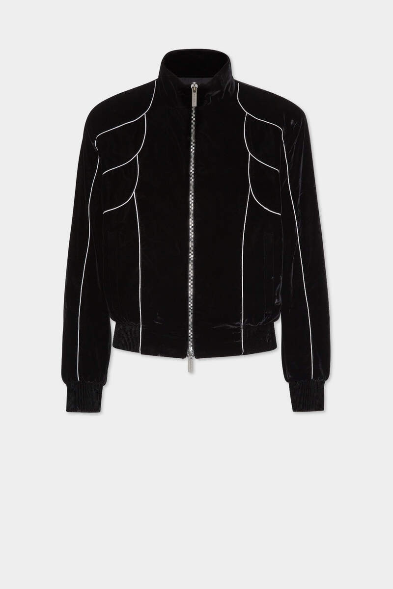 VELVET SLEEK BOMBER JACKET 1