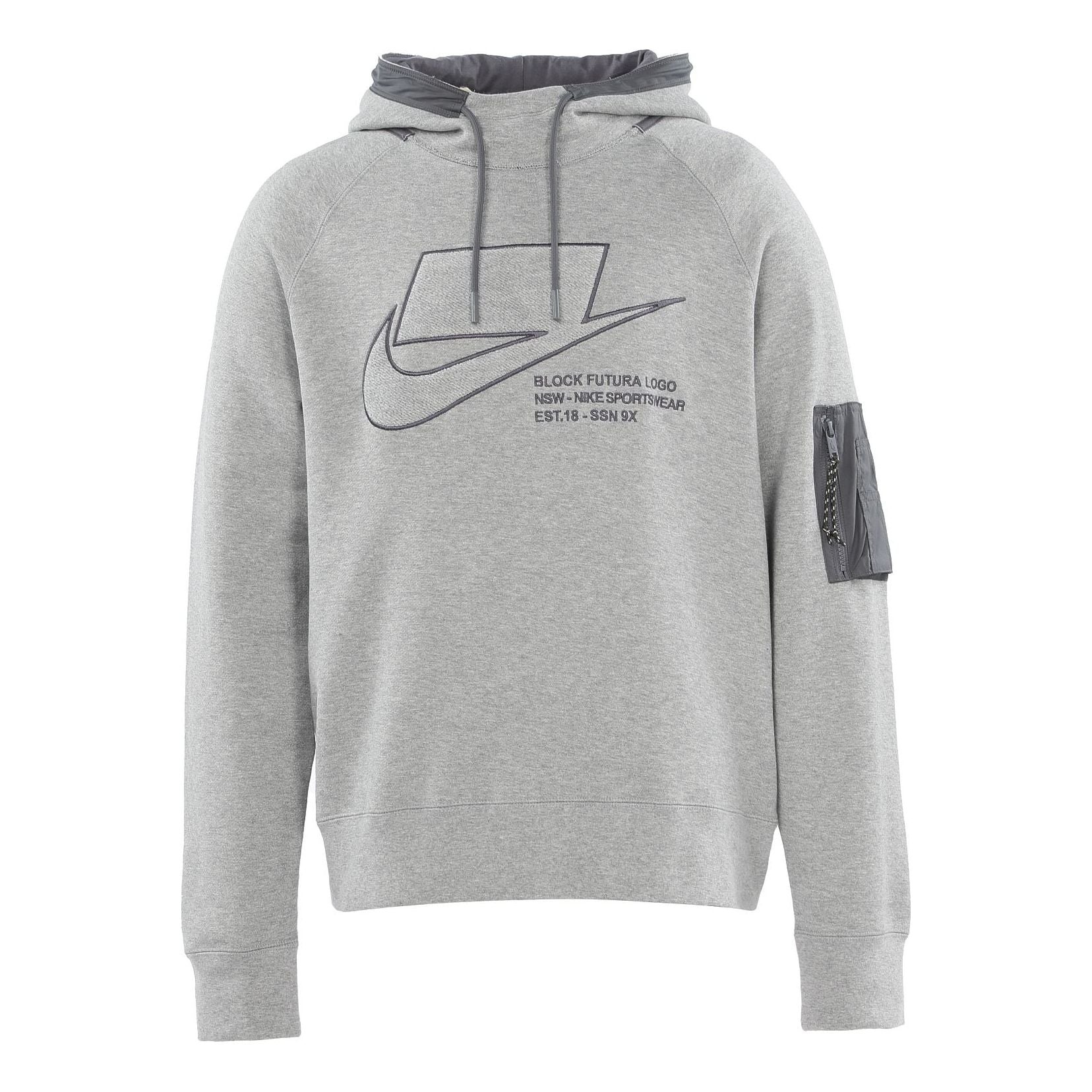 Nike Sportswear logo Printing Woven Pullover dark grey Gray CU3798-050 - 1
