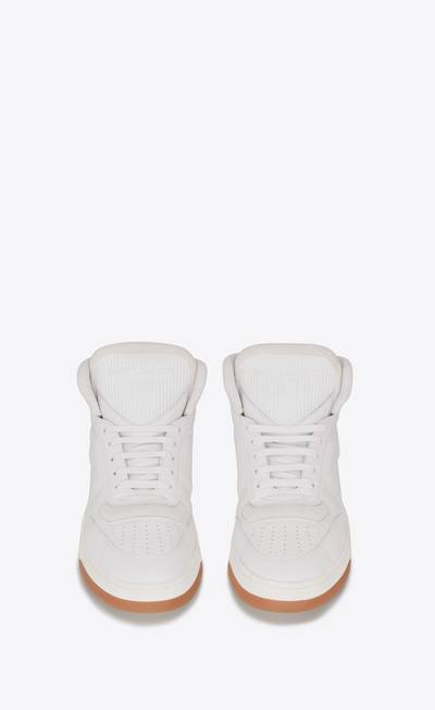SAINT LAURENT sl/80 mid-top sneakers in smooth and grained leather outlook