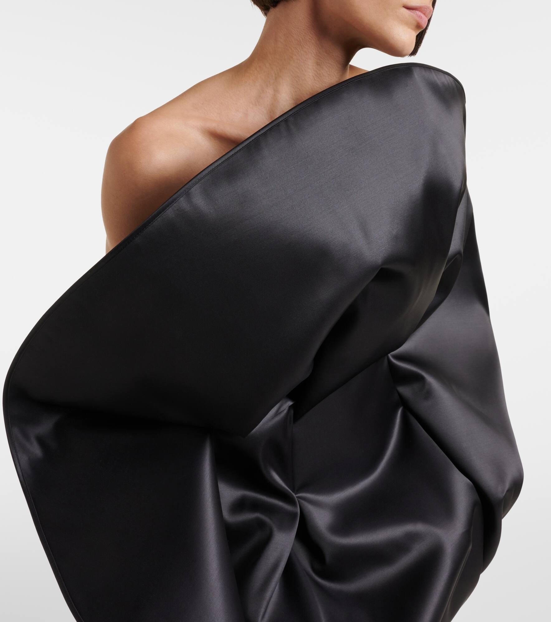 Ruffled wool and silk organza minidress - 4