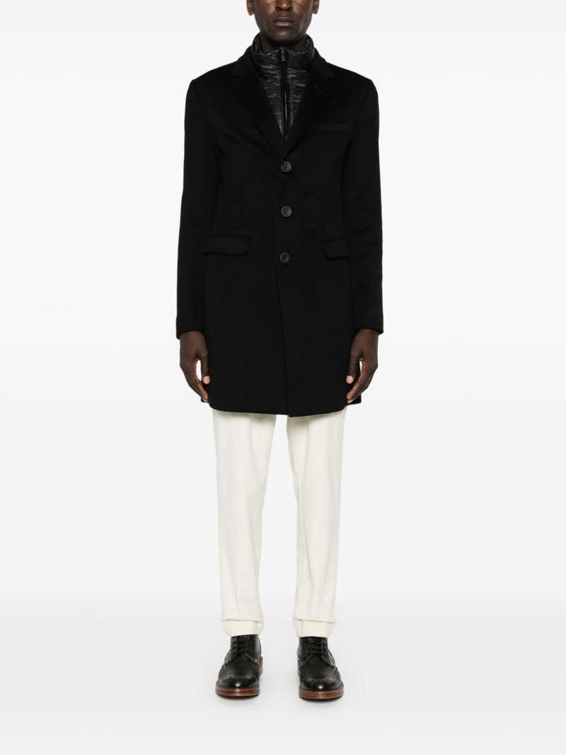 Herno layered single-breasted coat outlook