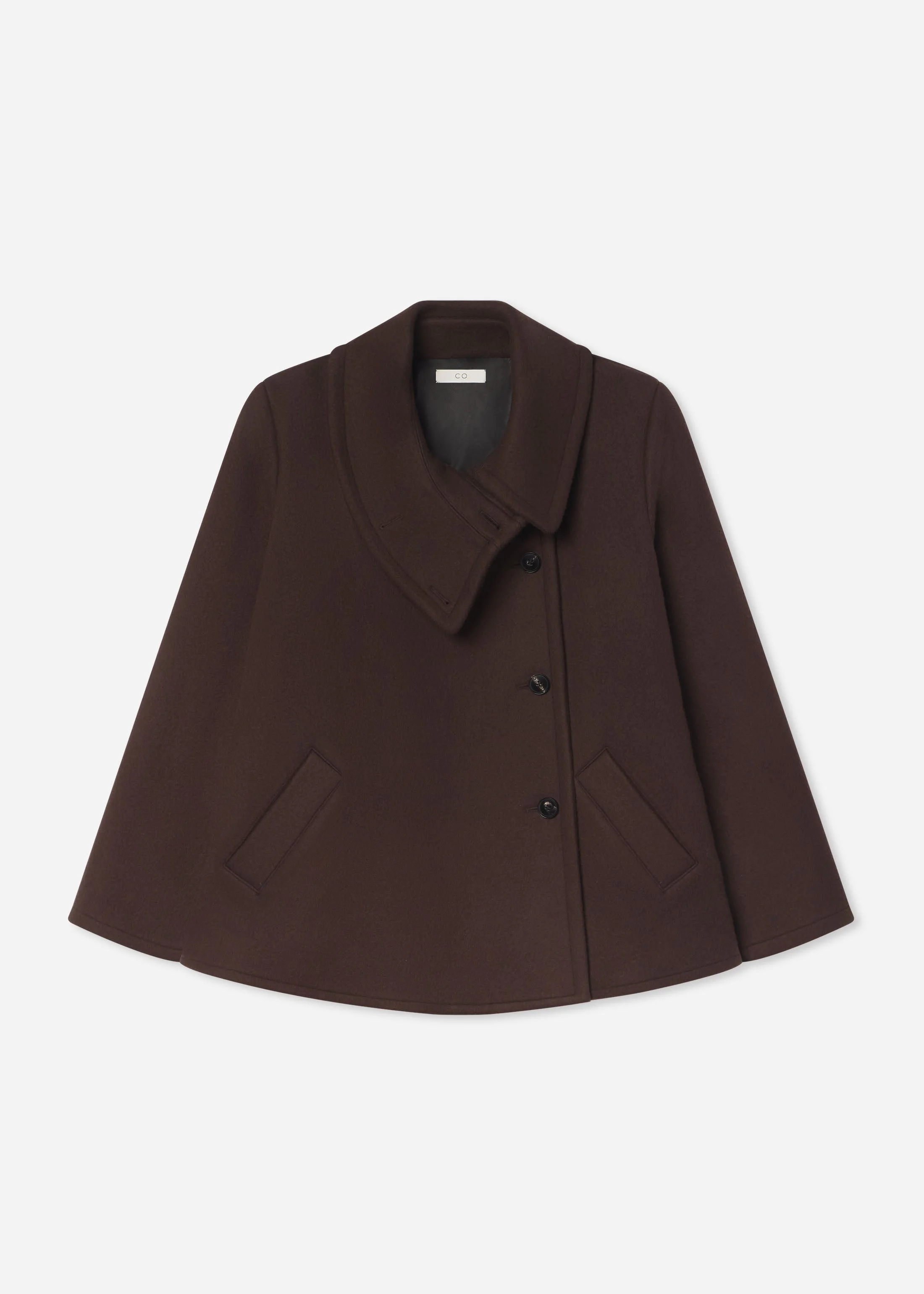 Flying Collar Swing Coat in Wool - 1