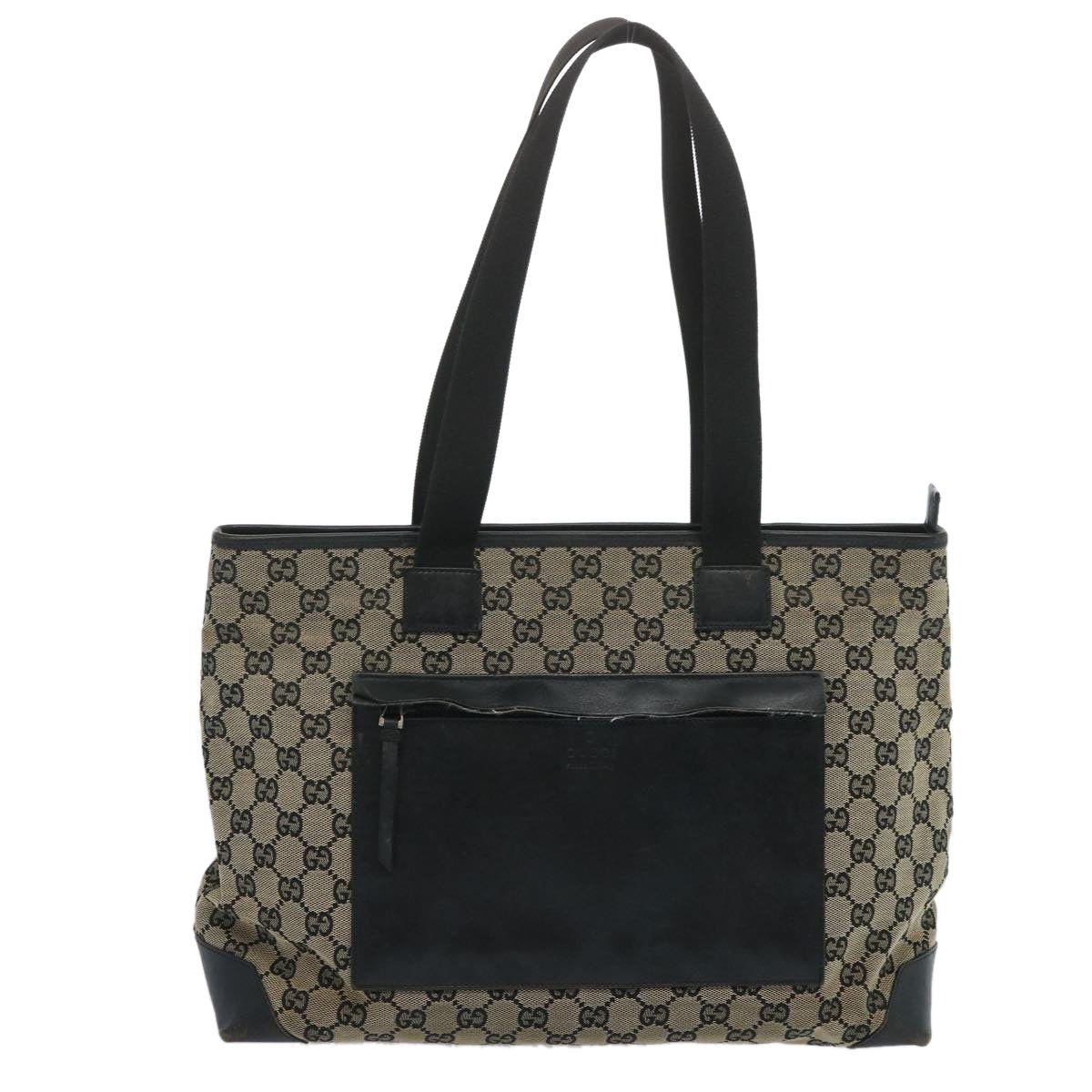 GUCCI GG Canvas Tote Bag Black Beige 019 0426 019 0426 - 2