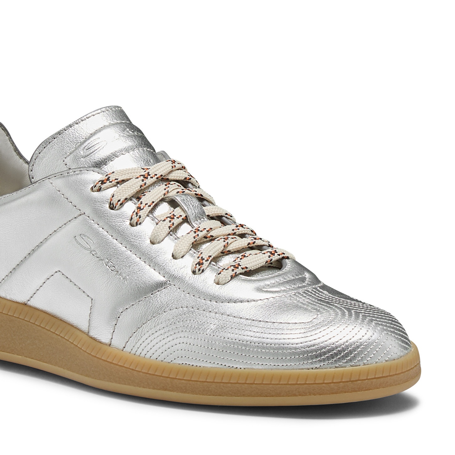 Women's silver laminated leather DBS Oly sneaker - 6