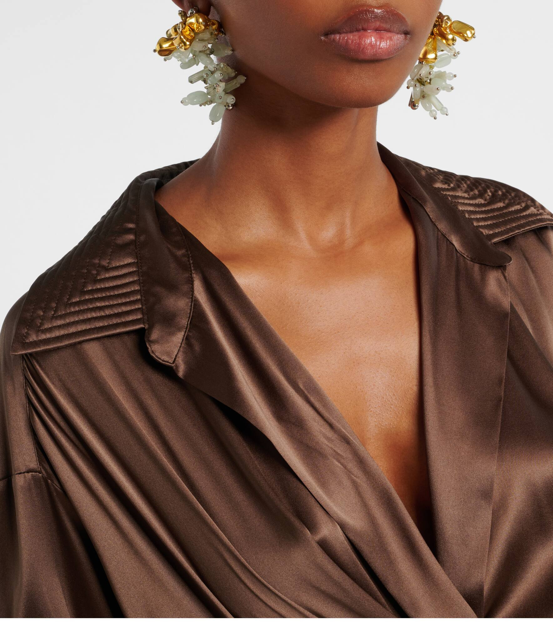 Embellished drop earrings - 3