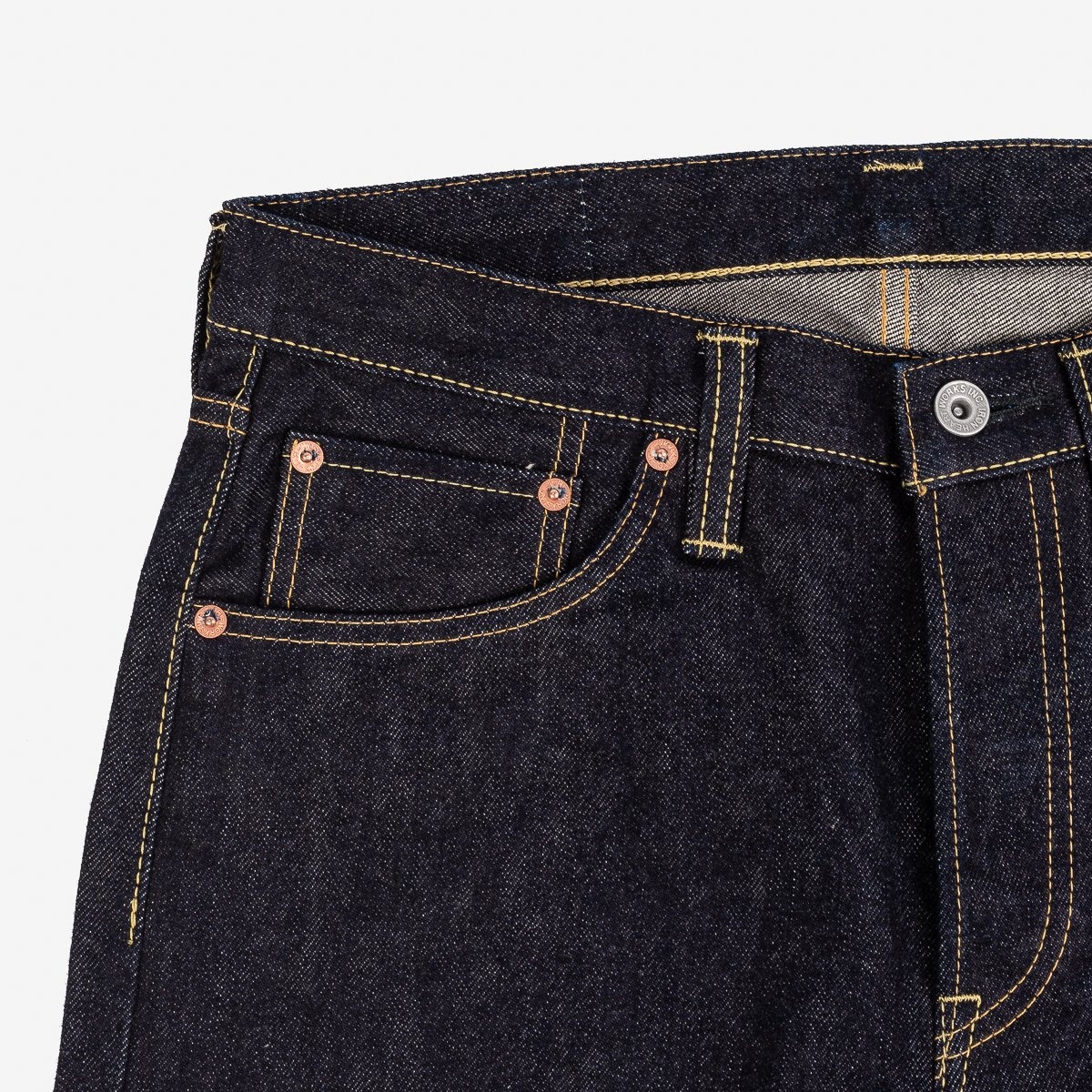 IH-666S-142 14oz Selvedge Denim Slim Straight Cut Jeans - Indigo - 6