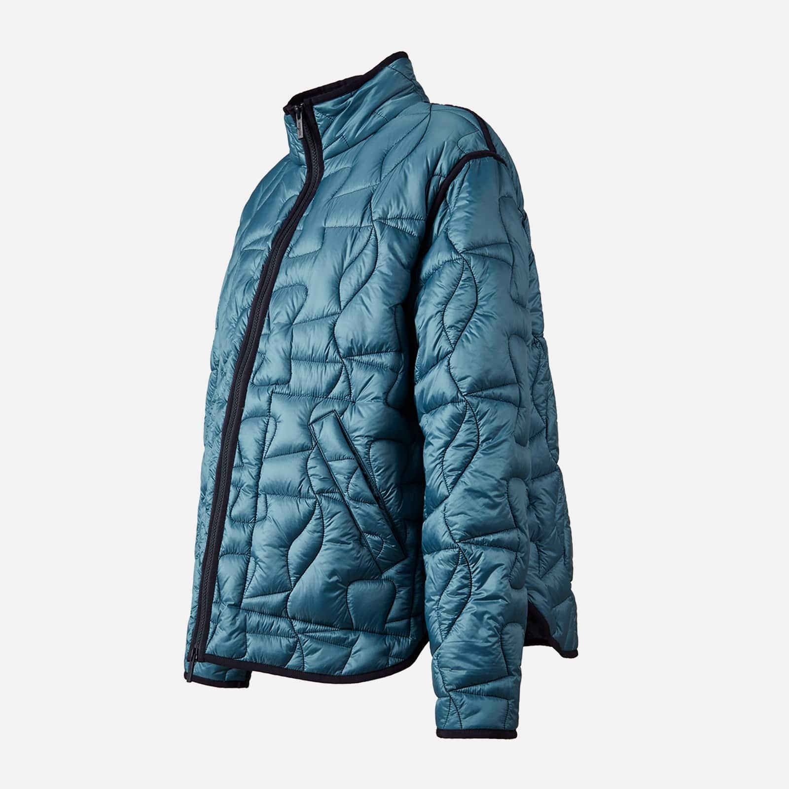 Quilted Bomber Jacket Sky Blue - 4
