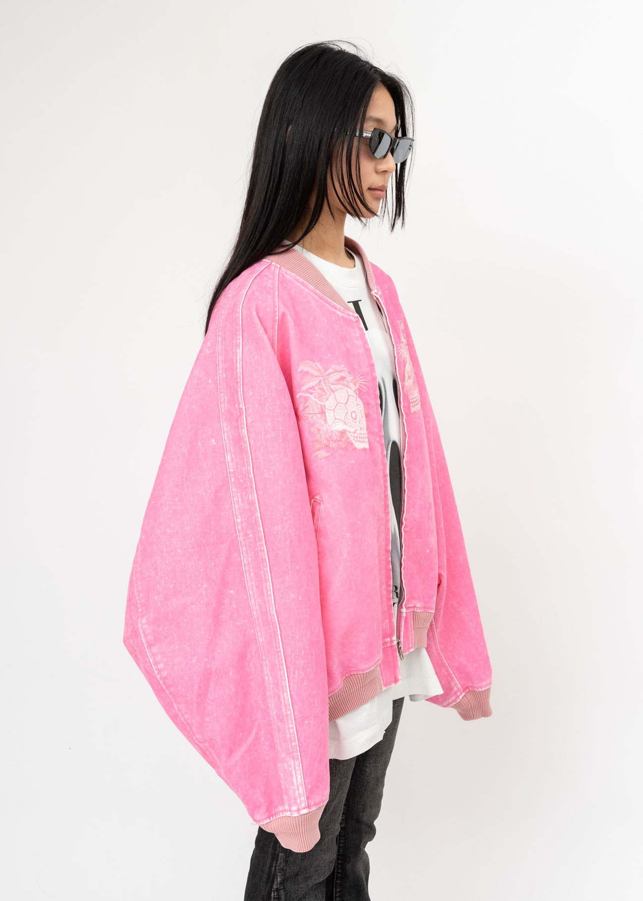 PINK DOUBLET FLOCKED DEINM SOUVENIR JACKET - 2