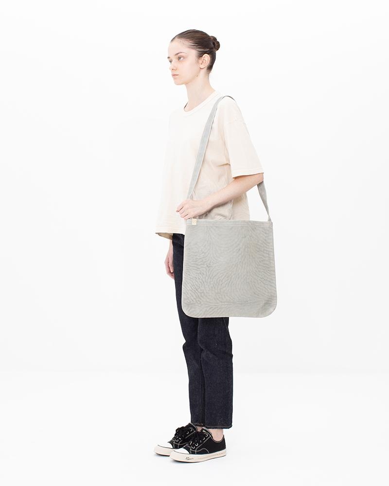 LEATHER RECORD BAG DMGD SAND - 3