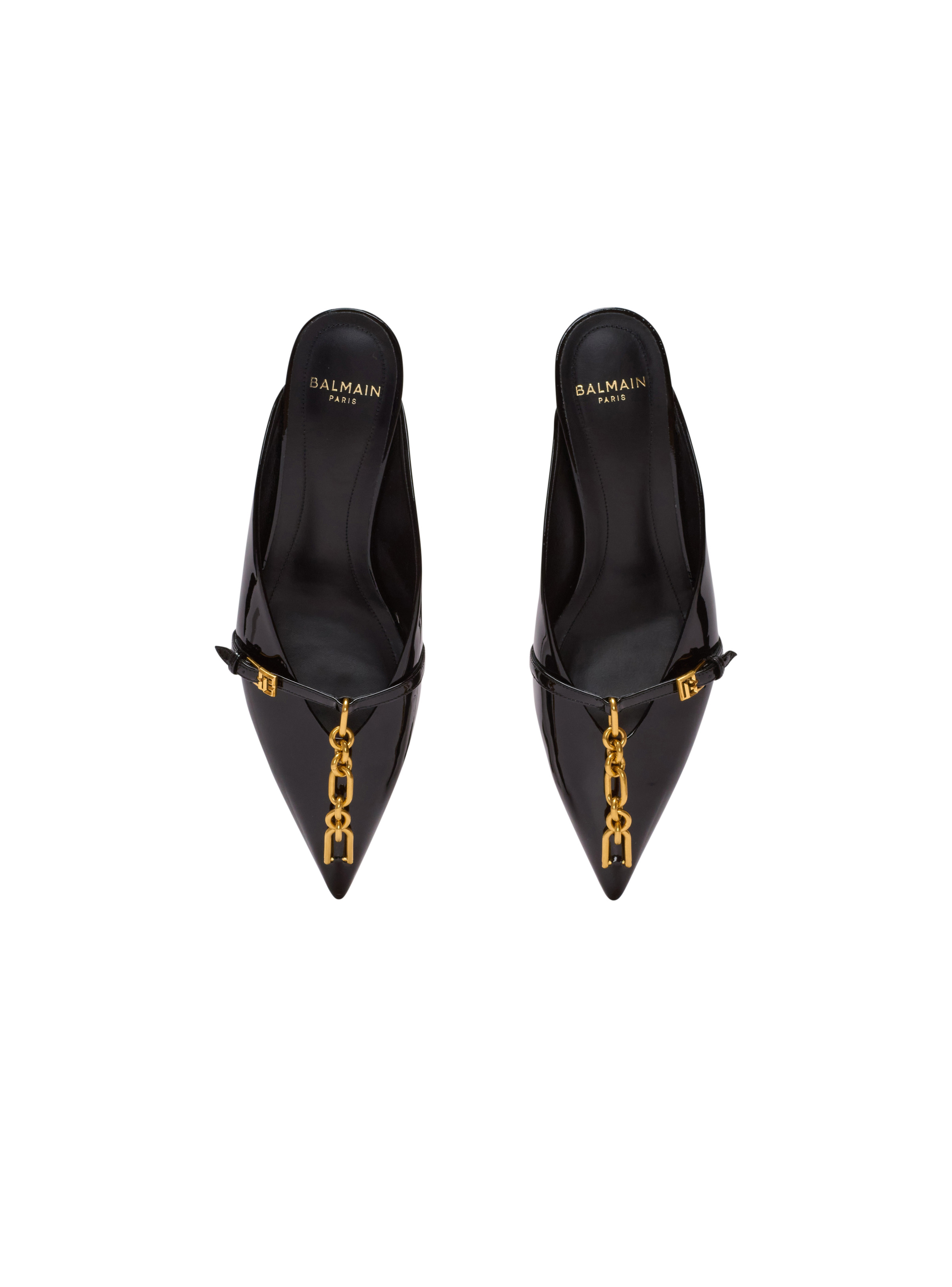 Sync patent leather mules with pointed toe - 3