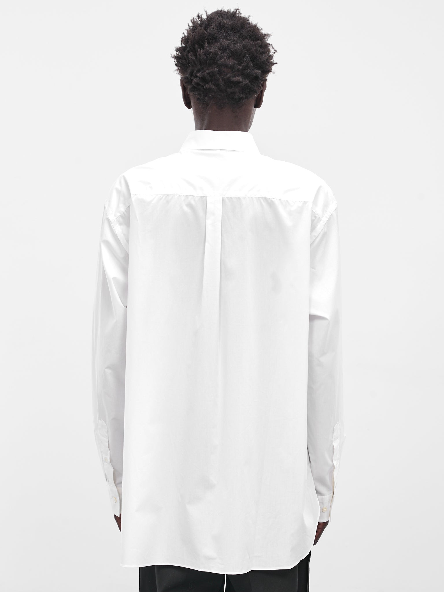 White Suvin Oversized Button-Up Shirt - 3