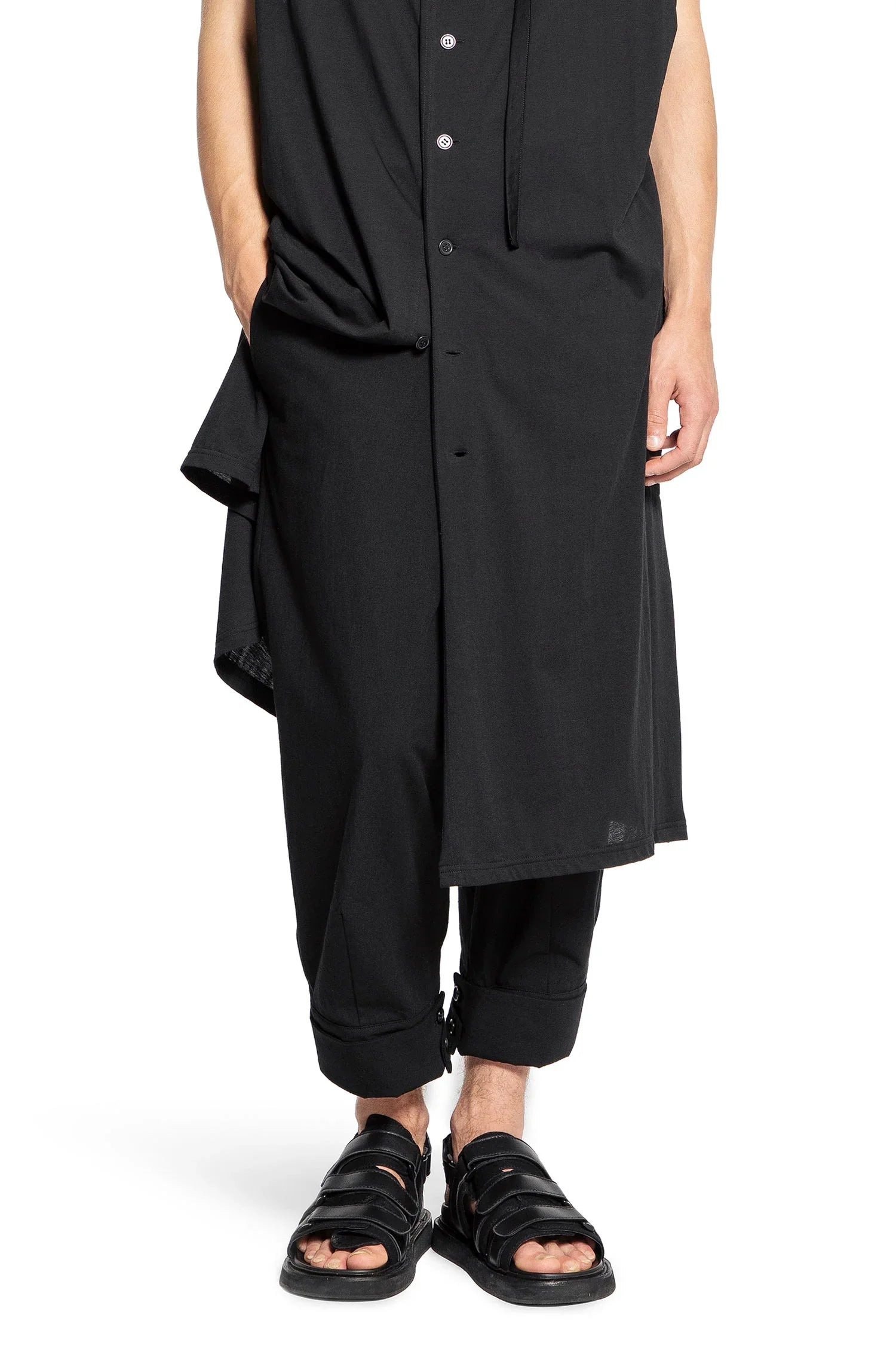 Belted-Hem-Printed-Pants - 6