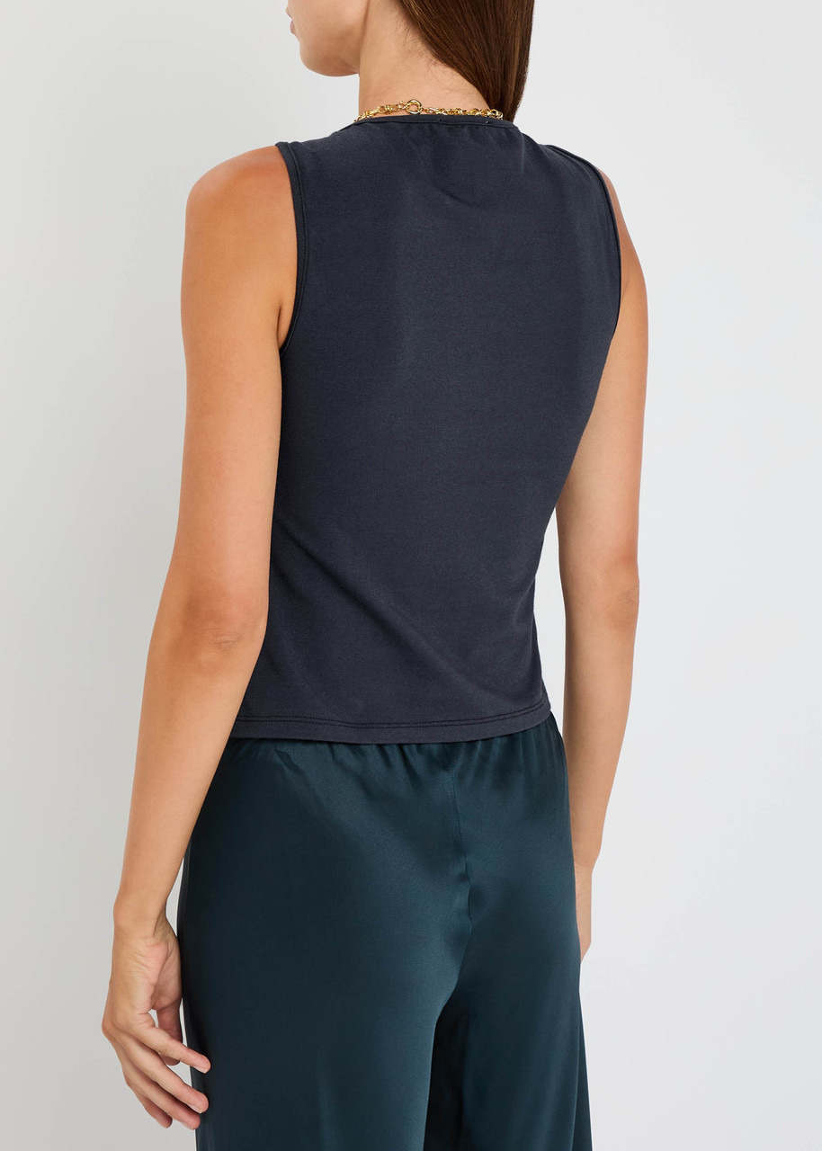 Reformation Tefi Knotted Stretch-cotton top - 3