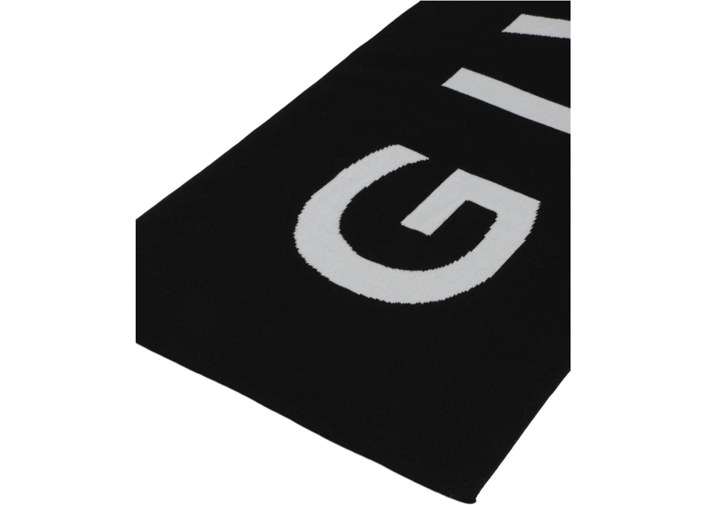 Givenchy Jacquard Logo Scarf Black White - 3