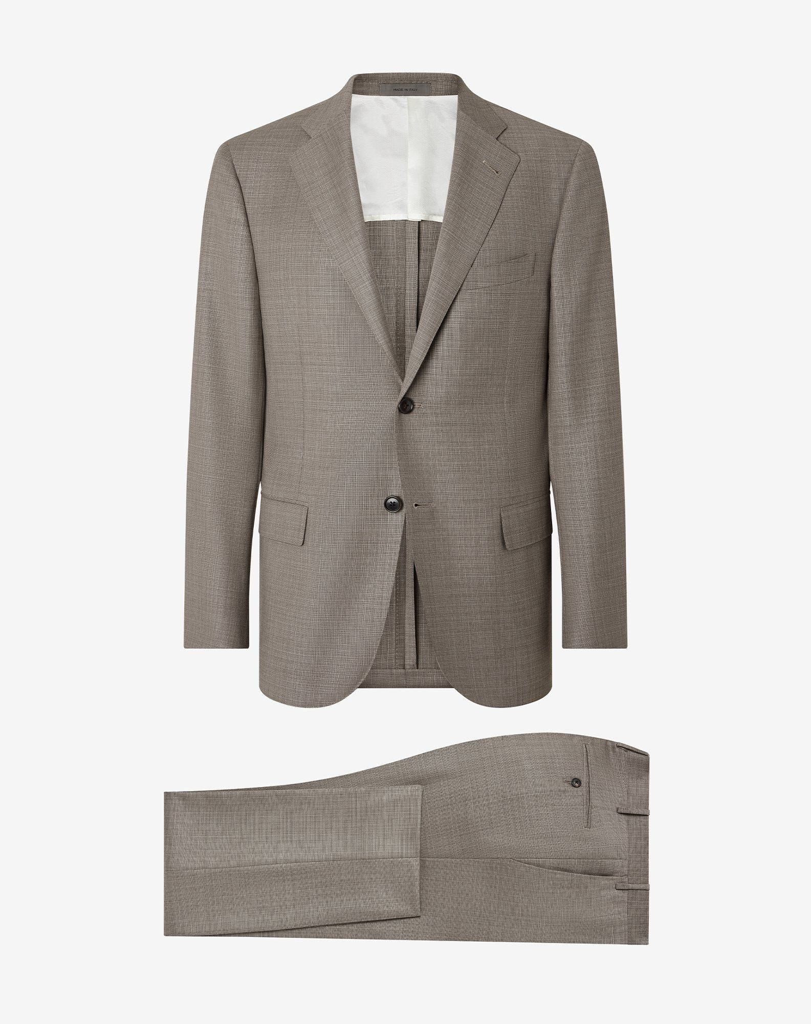 Taupe pure wool suit - 1