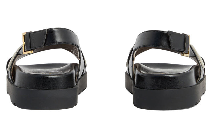 (WMNS) Gucci Sandal with Logo Script 'Black White' 738691-AAB3J-1363 - 4