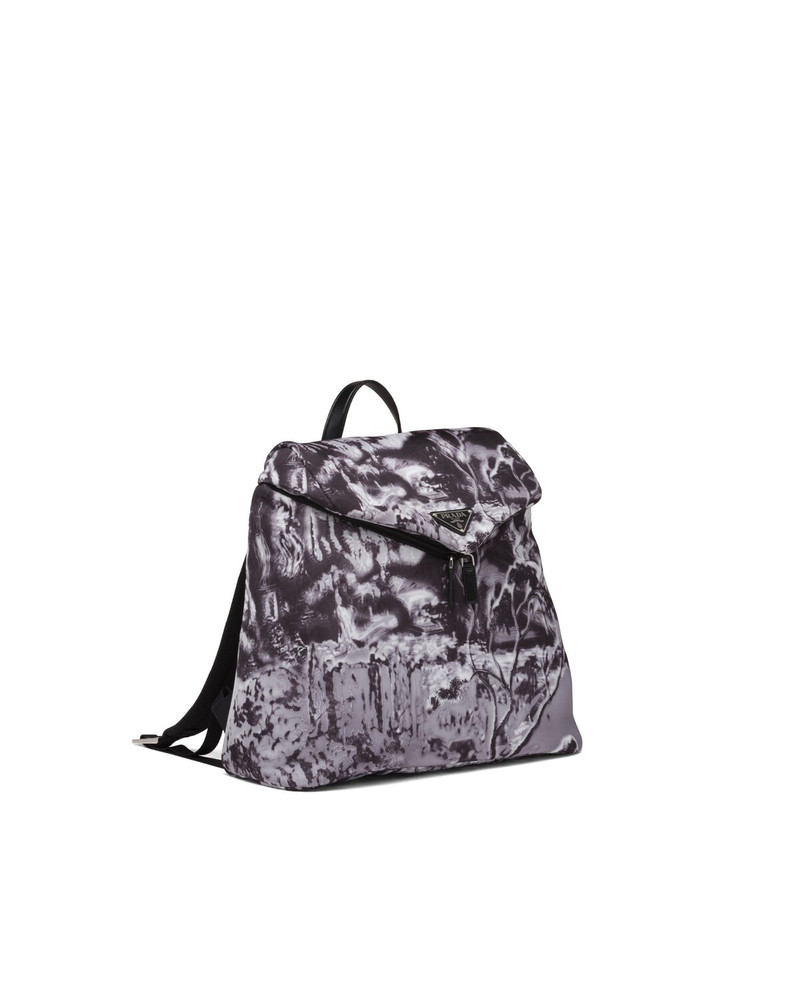 Printed Re-Nylon backpack 3