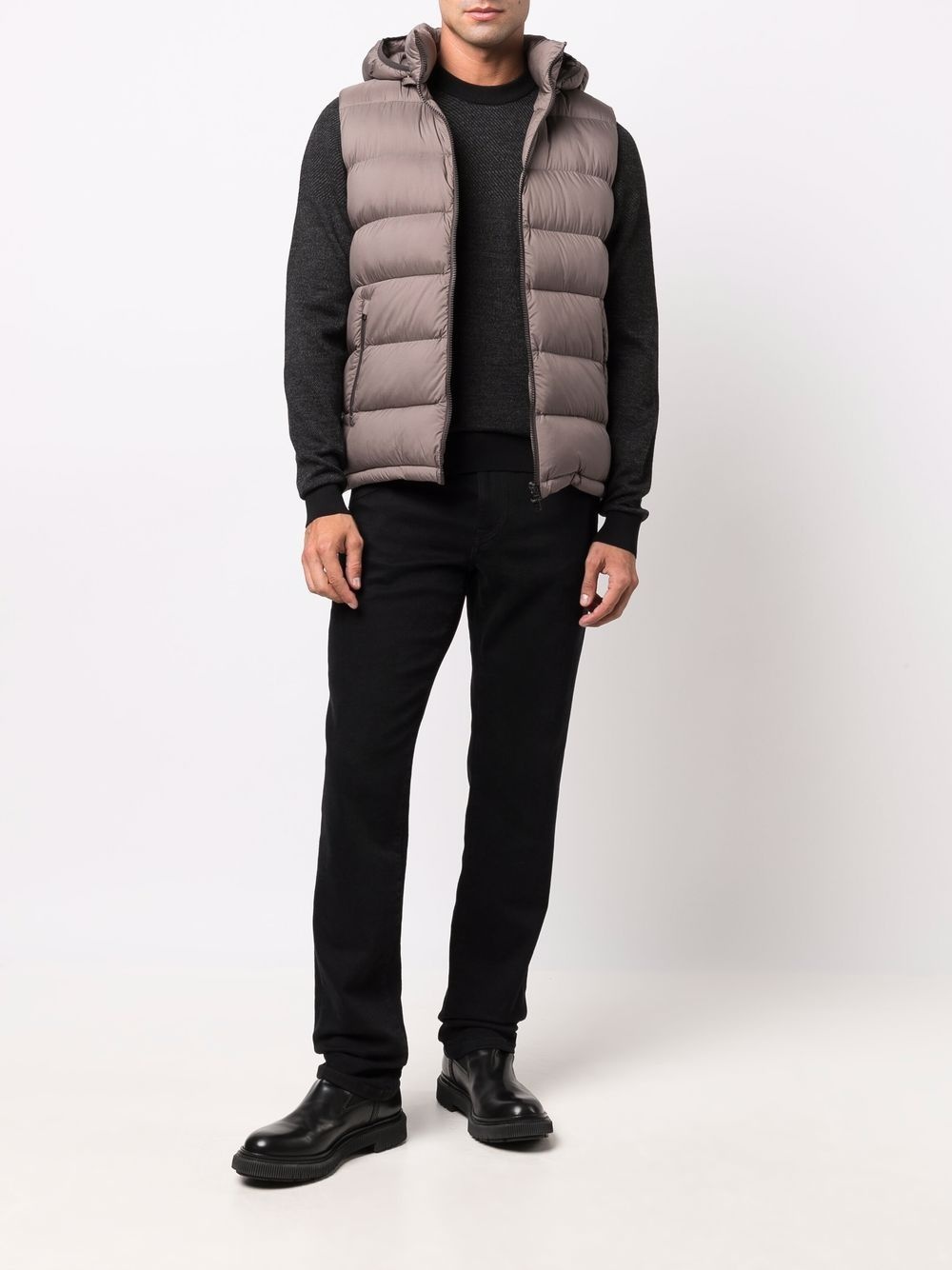 quilted hooded gilet - 2