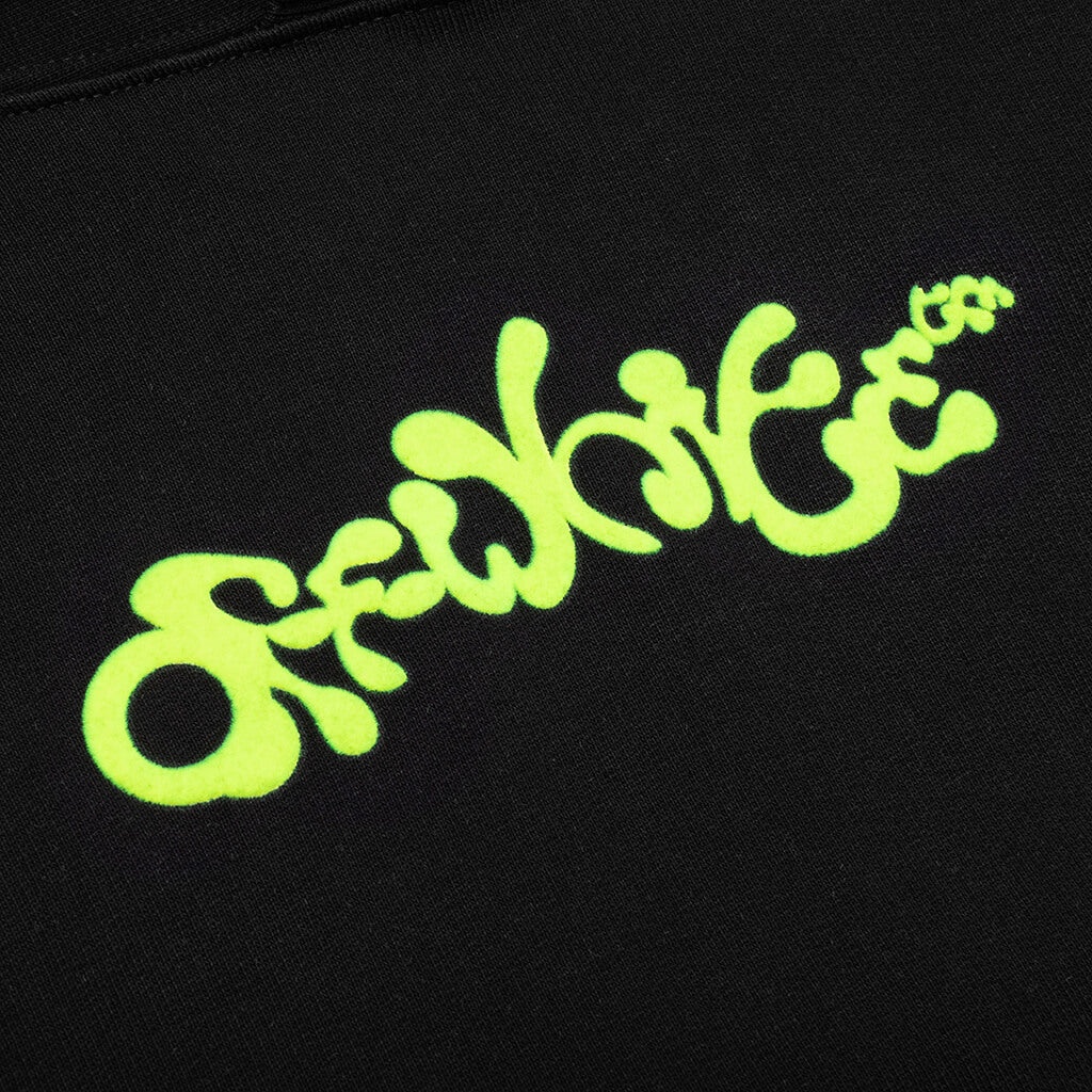 OPPOSITE ARR BOXY HOODIE - BLACK/LIME - 3