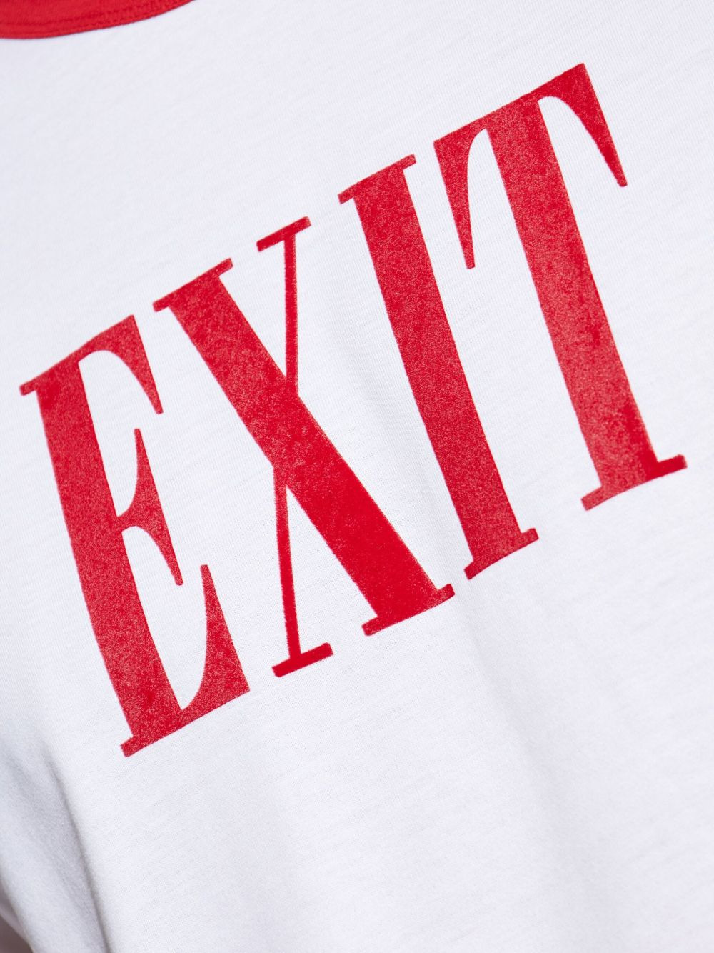 Exit-print  ringer T-shirt - 5