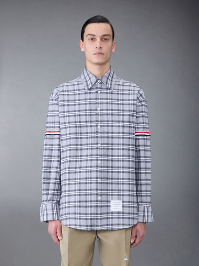 Thom Browne Prince of Wales Check Twill Armband Oversized Shirt outlook
