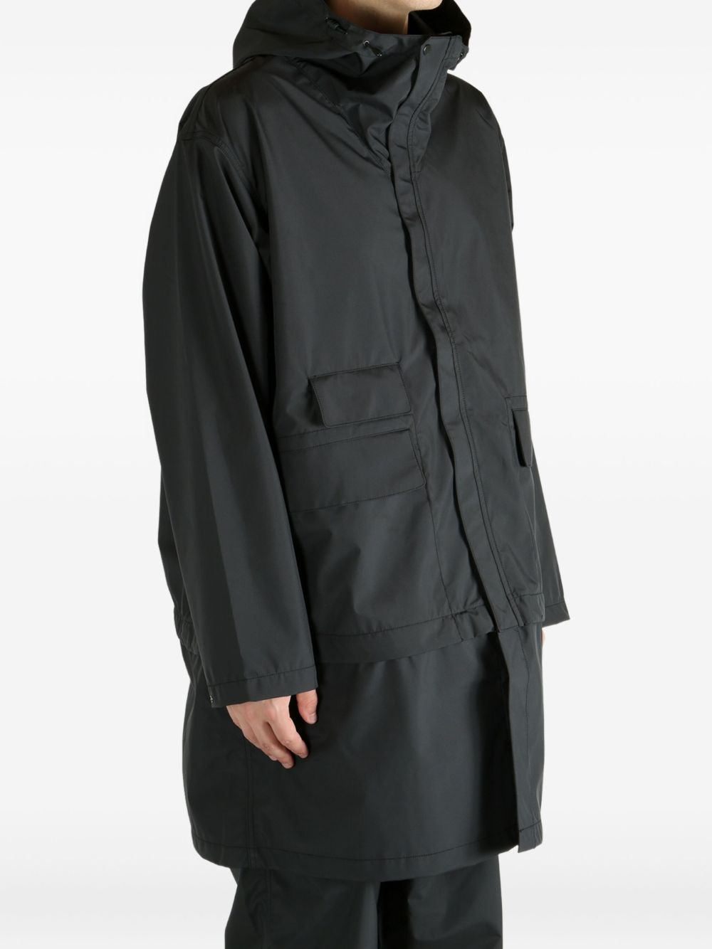 hooded pocket coat - 4