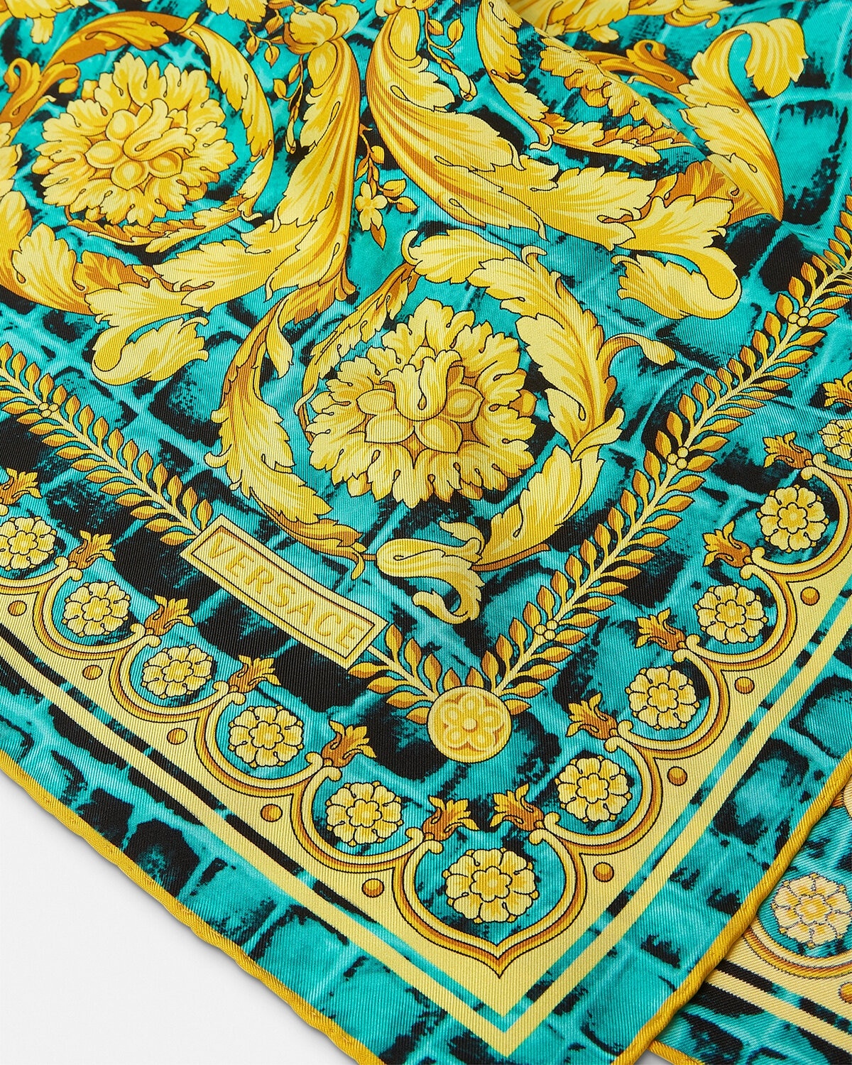 Baroccodile Large Silk Foulard - 2