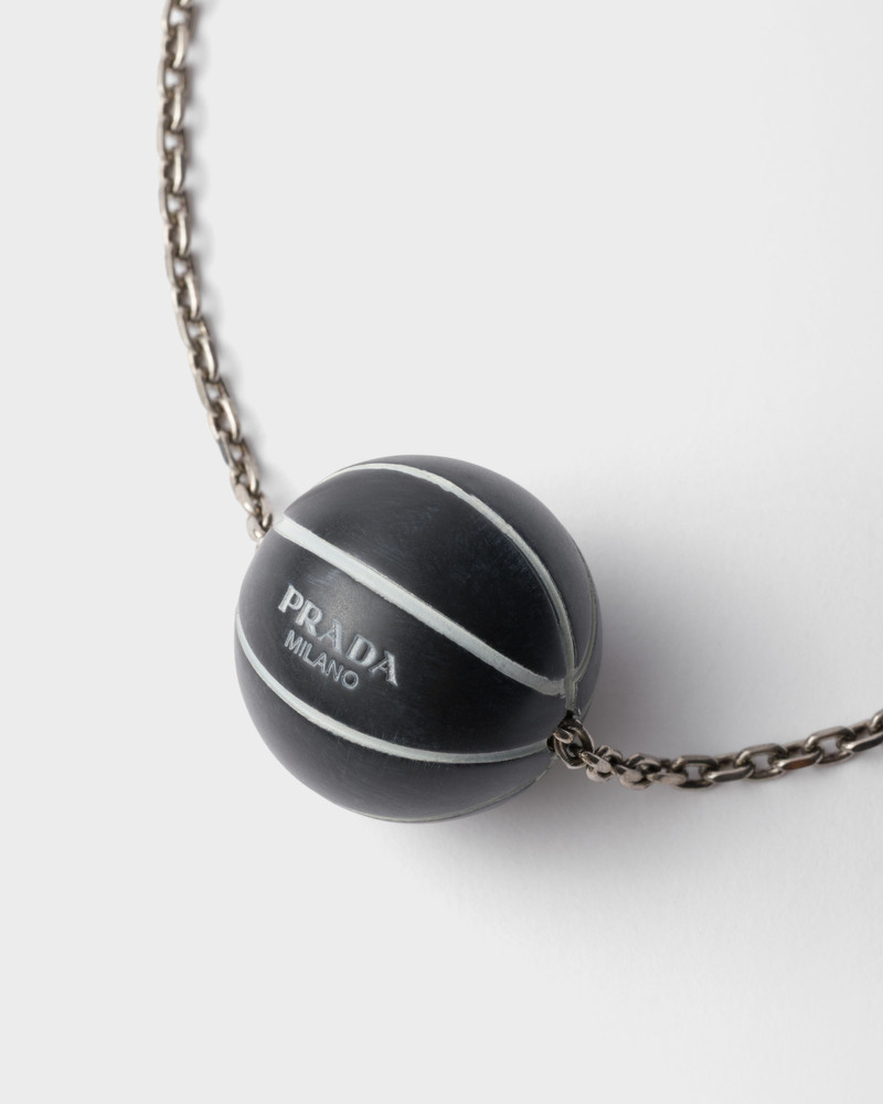 Prada Metal basketball necklace outlook