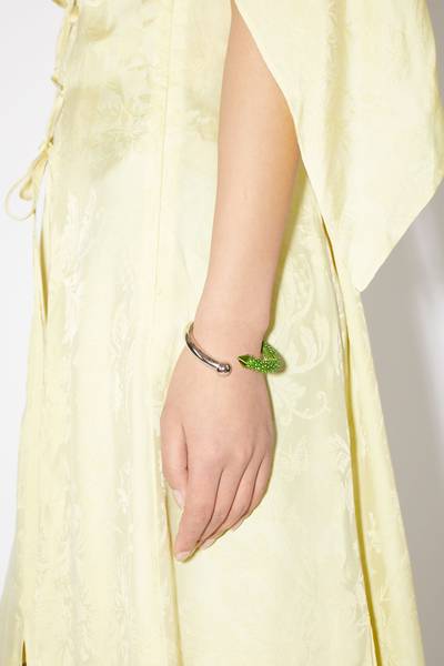 Acne Studios Cuff strass bracelet - Bright Green outlook