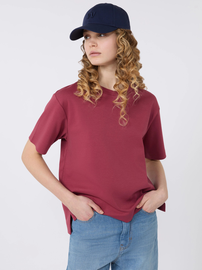 MULTID Cotton jersey boxy T-shirt - CHERRY 5