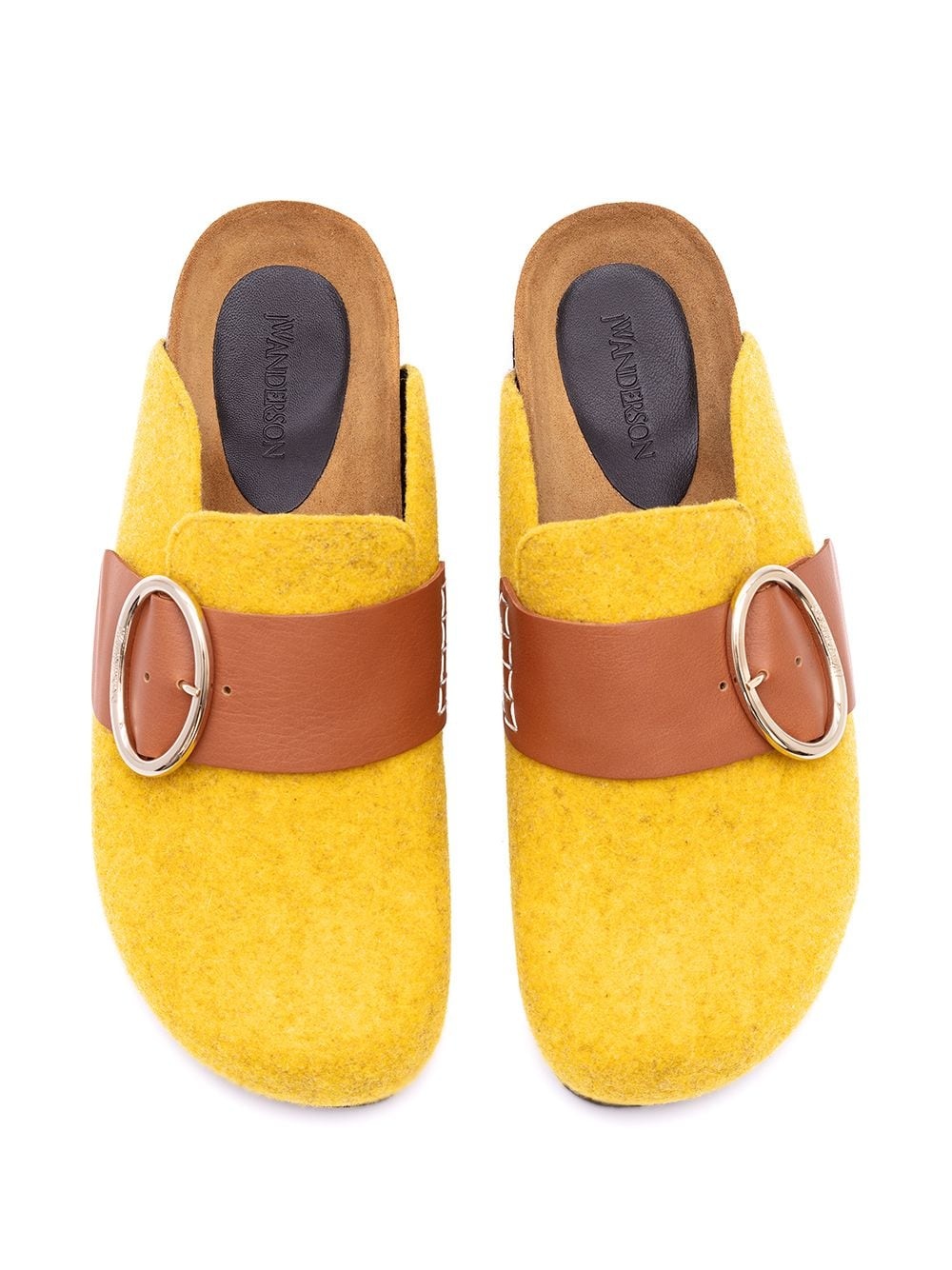 felt loafer mules - 4