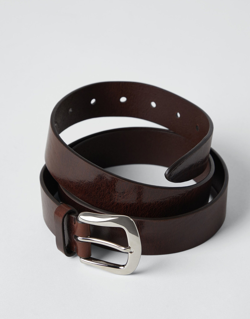 Brunello Cucinelli Pull-up calfskin belt outlook