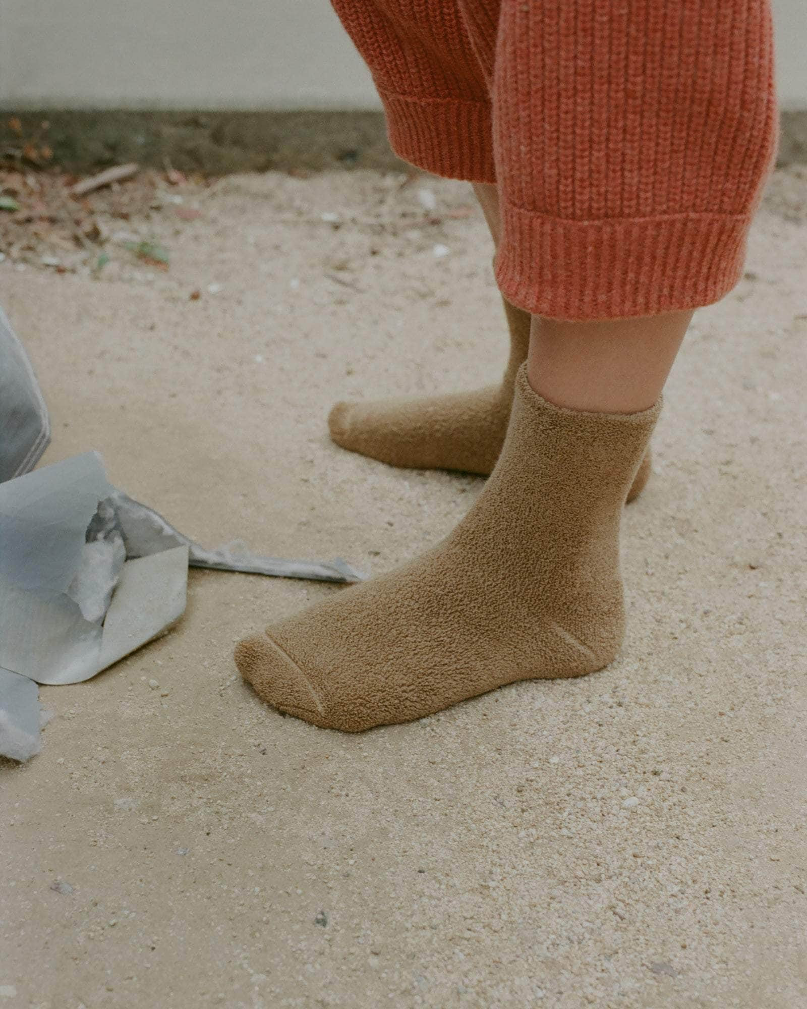 Buckle Overankle Socks - Textured Organic Cotton - 3