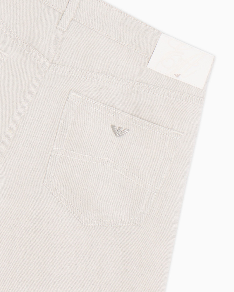 J90 CARROT-FIT JEANS IN A LYOCELL AND LINEN BLEND DENIM ASV 6