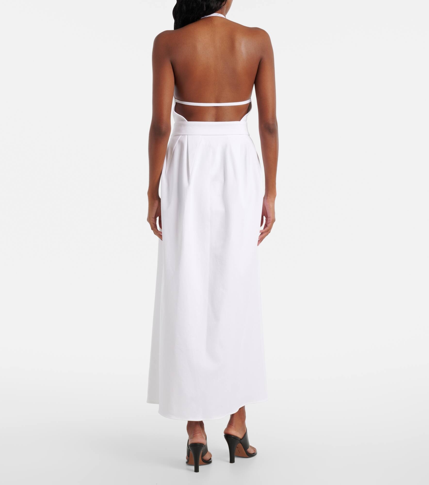 Cotton-blend gabardine maxi dress - 3