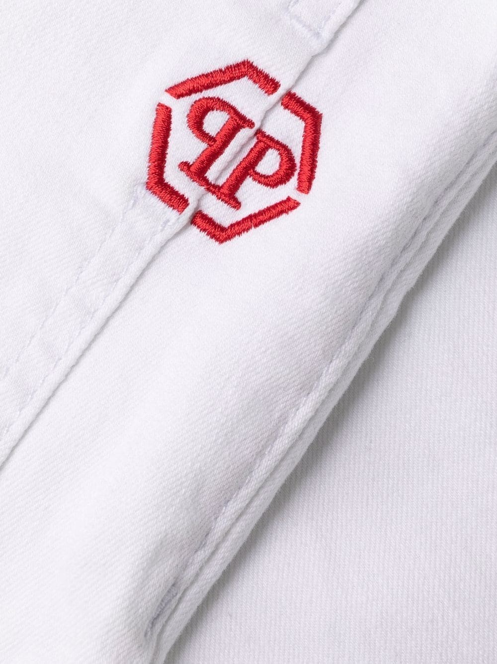 embroidered-logo straight-cut jeans - 7