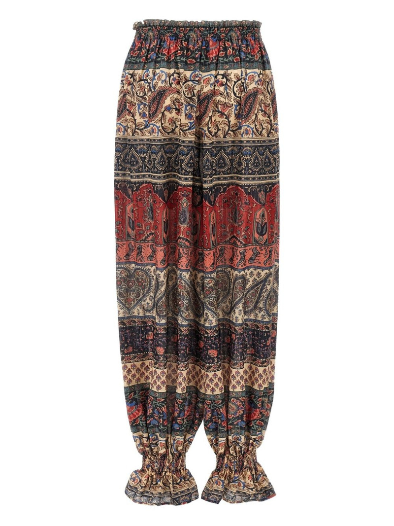 Valentino paisley-print elasticated trousers outlook