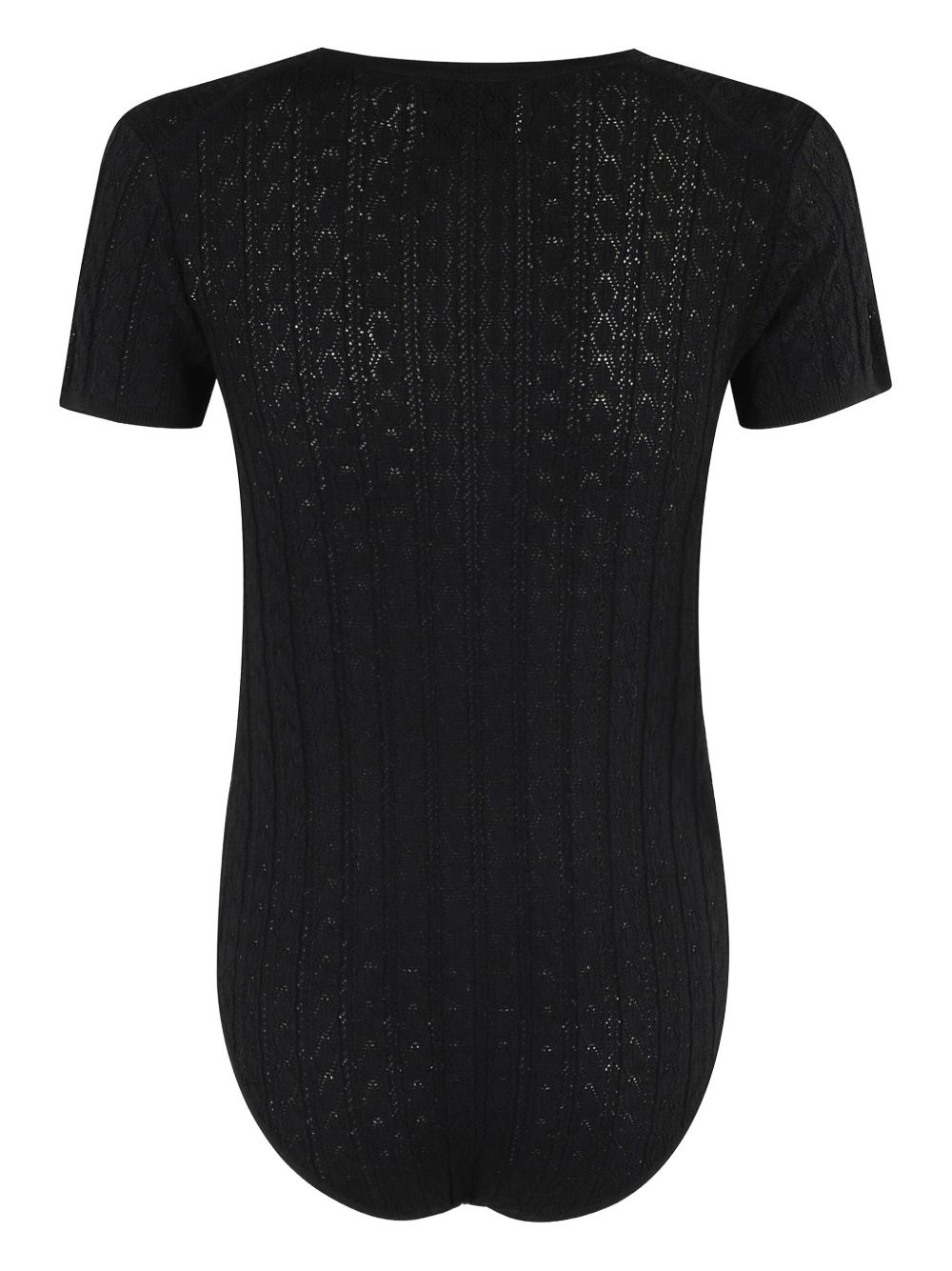 short-sleeve knitted bodysuit - 2