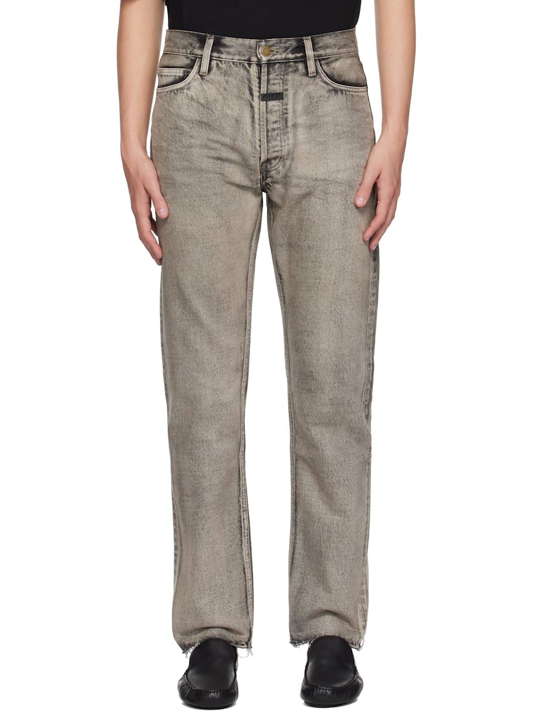 Gray Classic 5 Pocket Jeans - 1