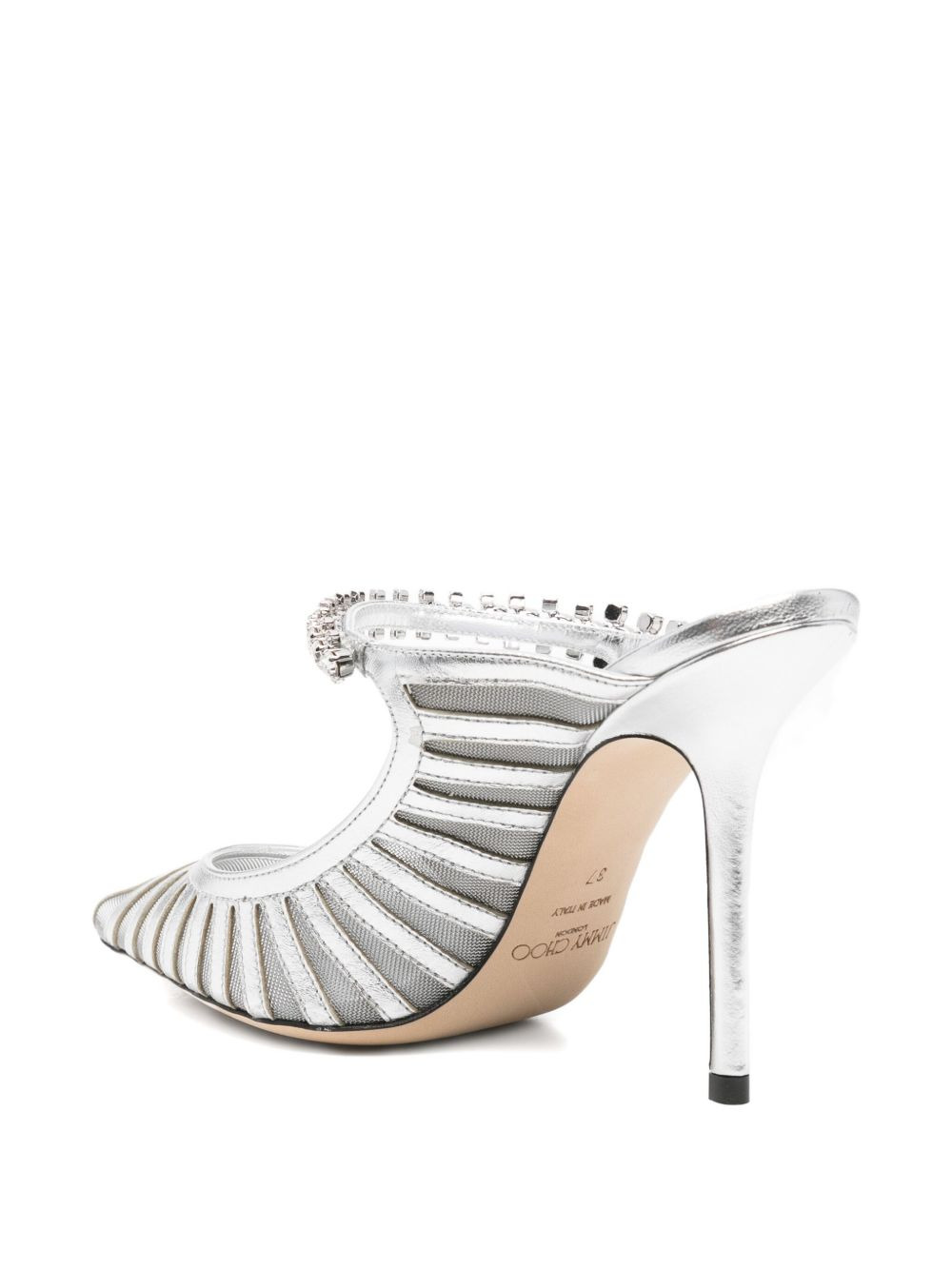 100mm Bing crystal-embellished mules - 3