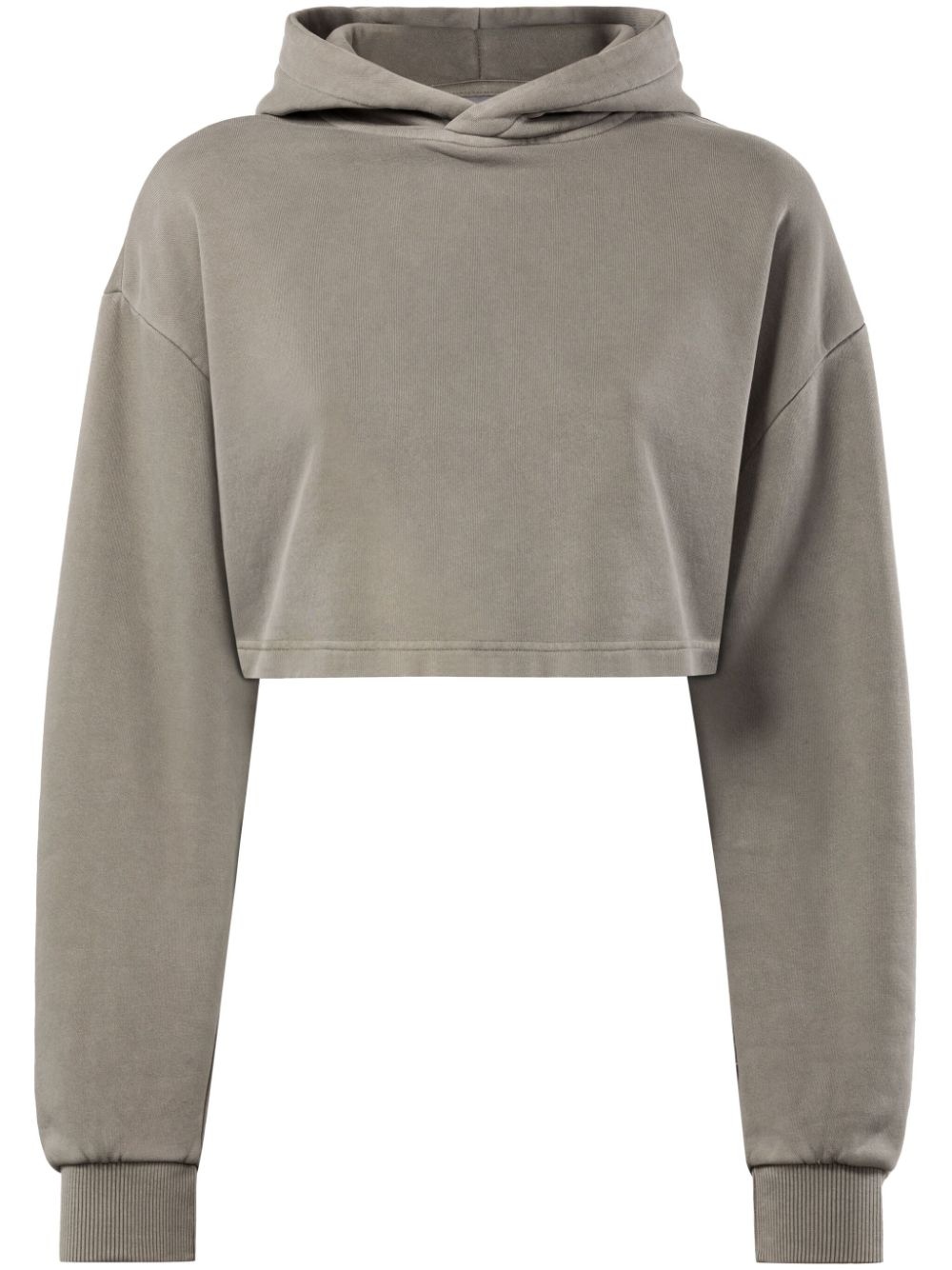 Classics drop-shoulder cropped hoodie - 1