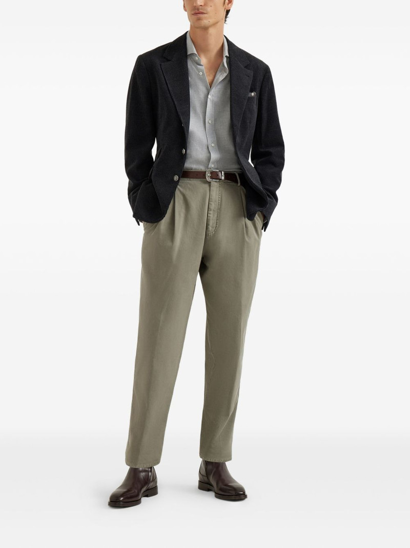 Brunello Cucinelli chevron long-sleeves shirt outlook