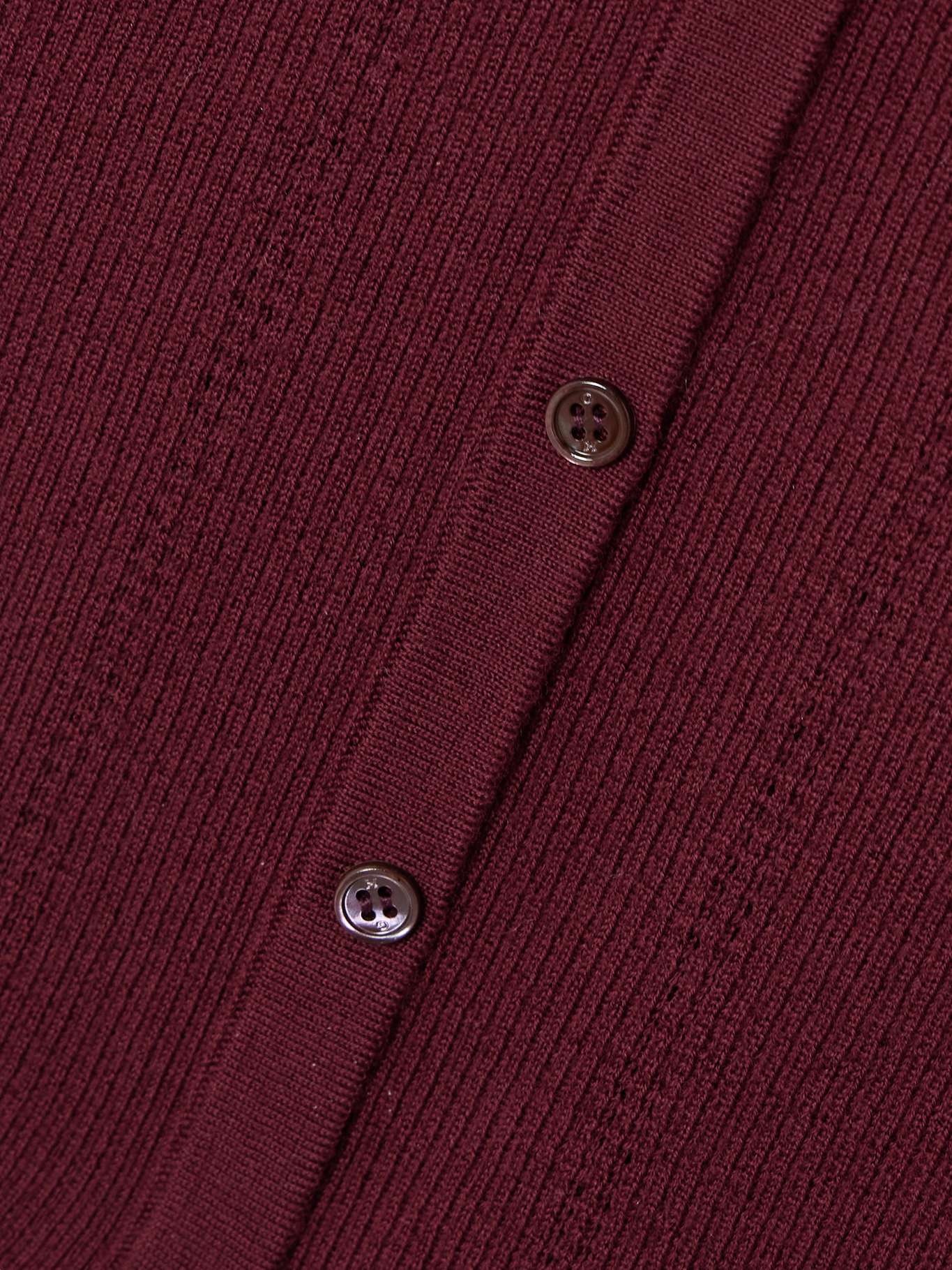 Lillian pointelle-knit wool cardigan - 4