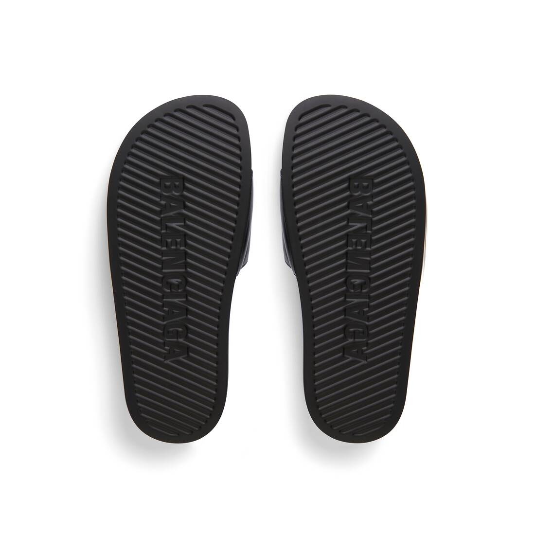 Women's Pool Slide Sandal With Rhinestones in Black - 7